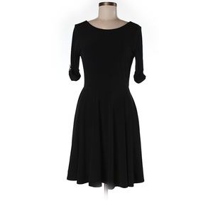 EXPRESS BLACK SCOOP BACK SWING DRESS LBD